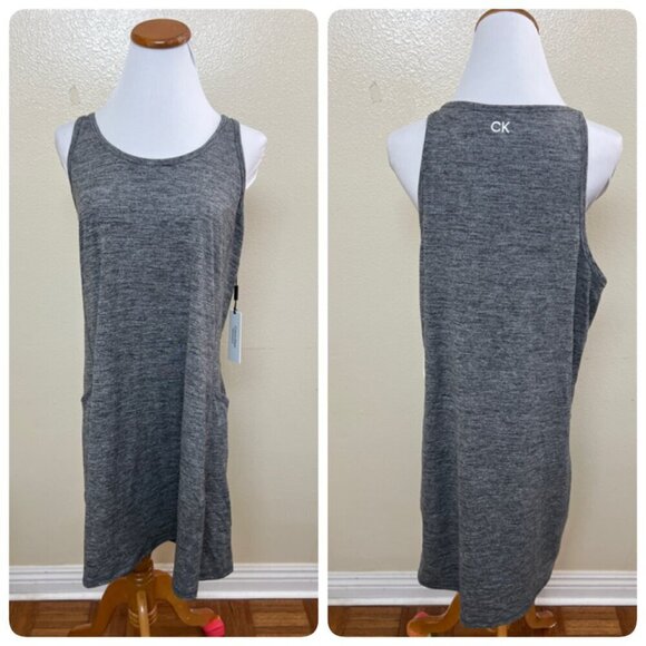 Calvin Klein Women's Performance XXL Side Pocket Exercise Mini Dress Gray - Picture 2 of 7
